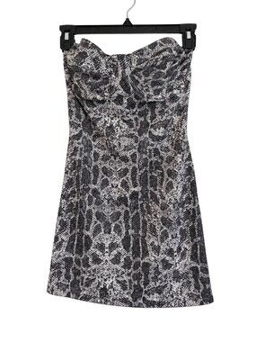 Nancy Ganz Bodyslimmers 34C Snakeskin Strapless Underwire Slip Dress
